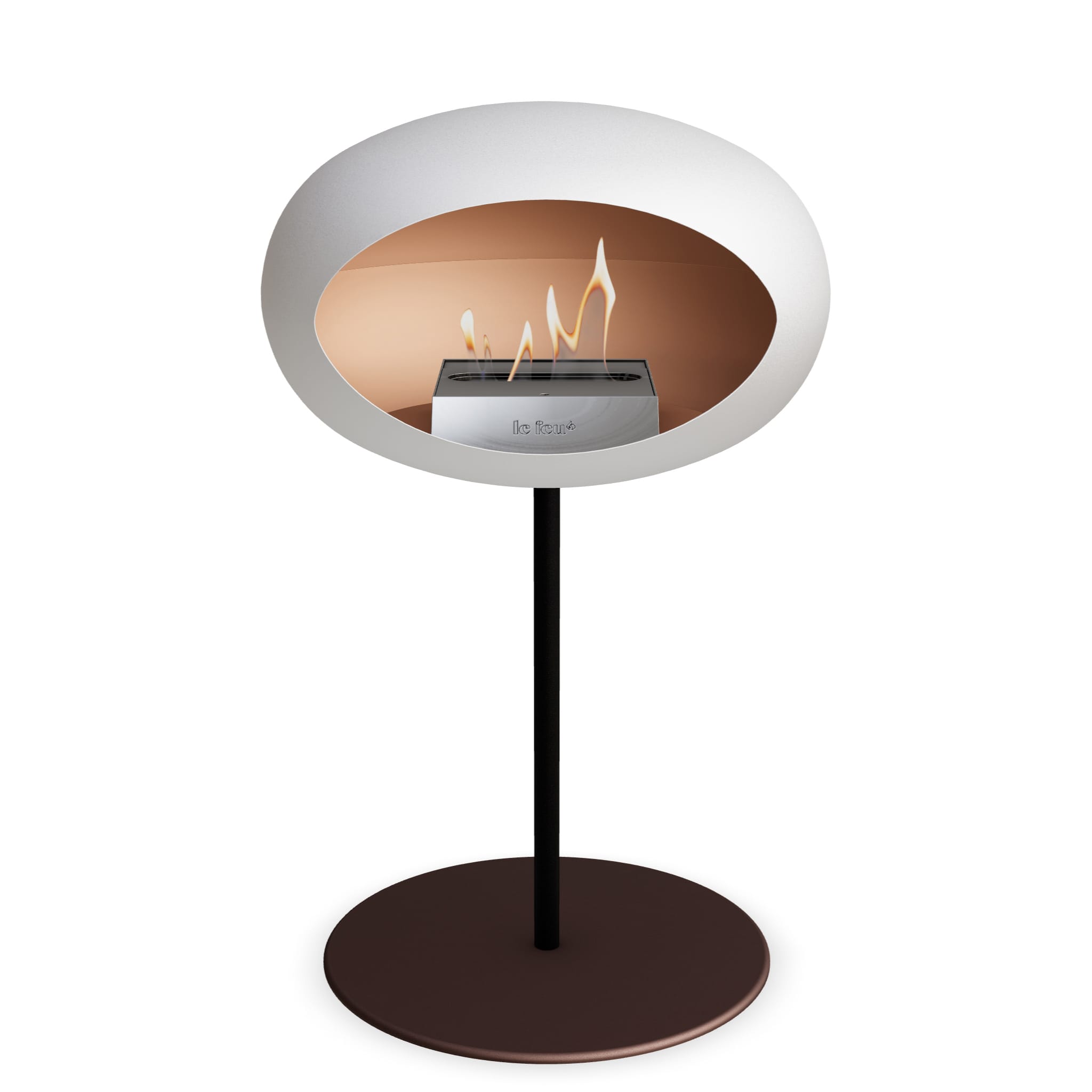Le Feu Steel Low Dome - White