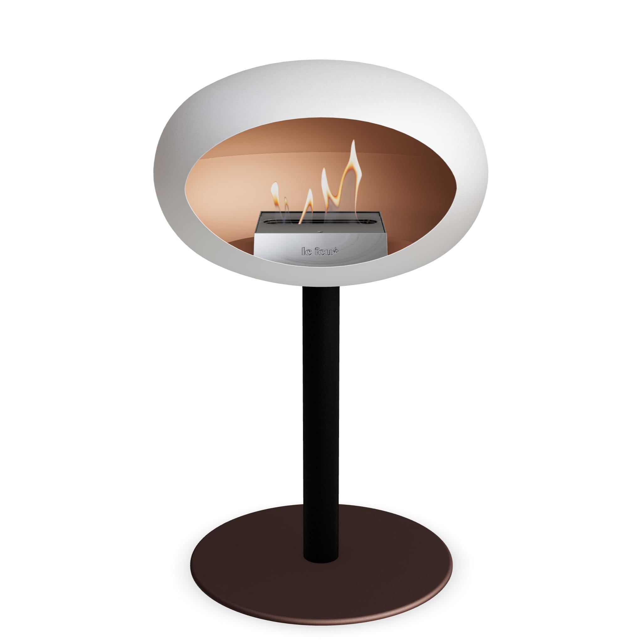 Le Feu Steel Low Dome - White
