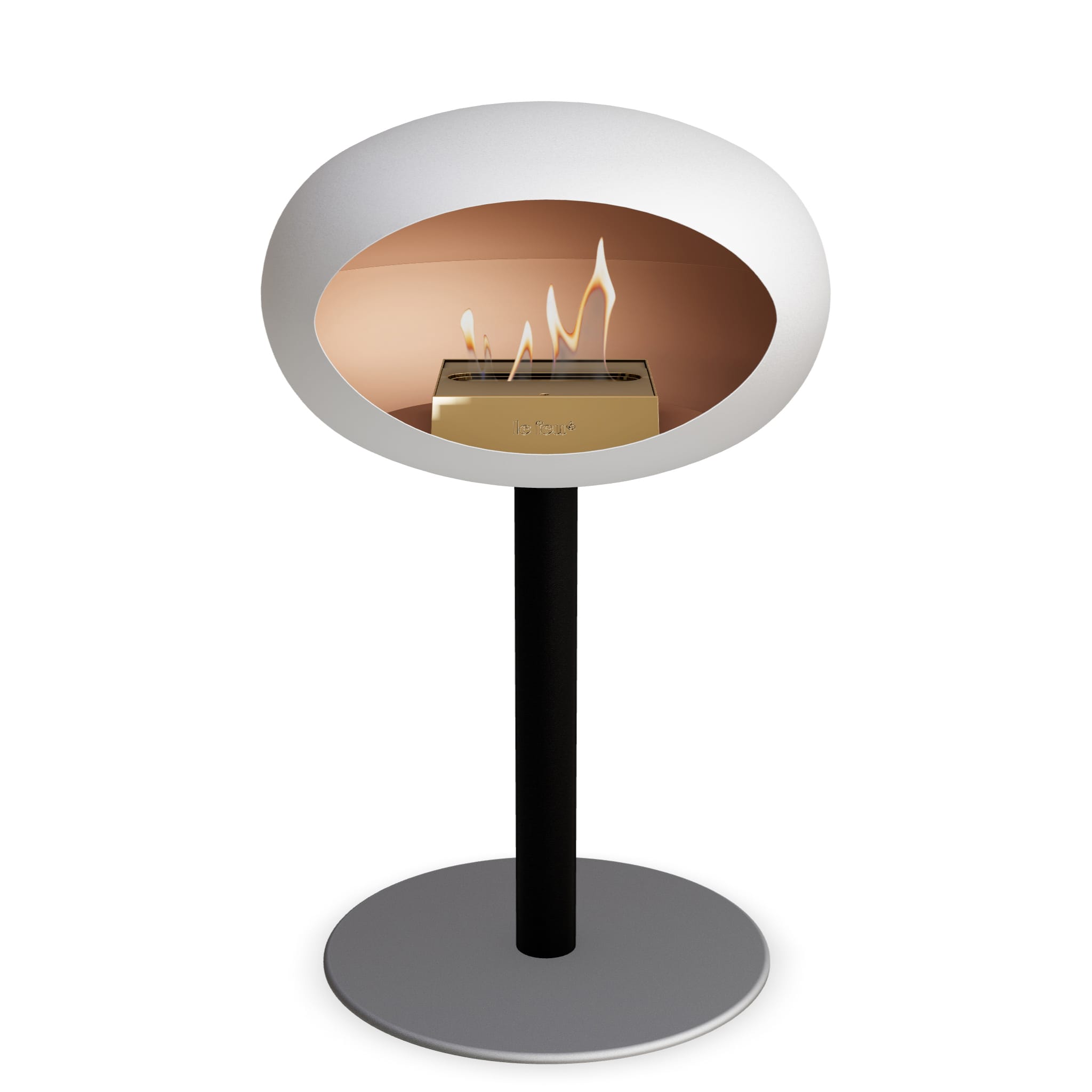 Le Feu Steel Low Dome - White