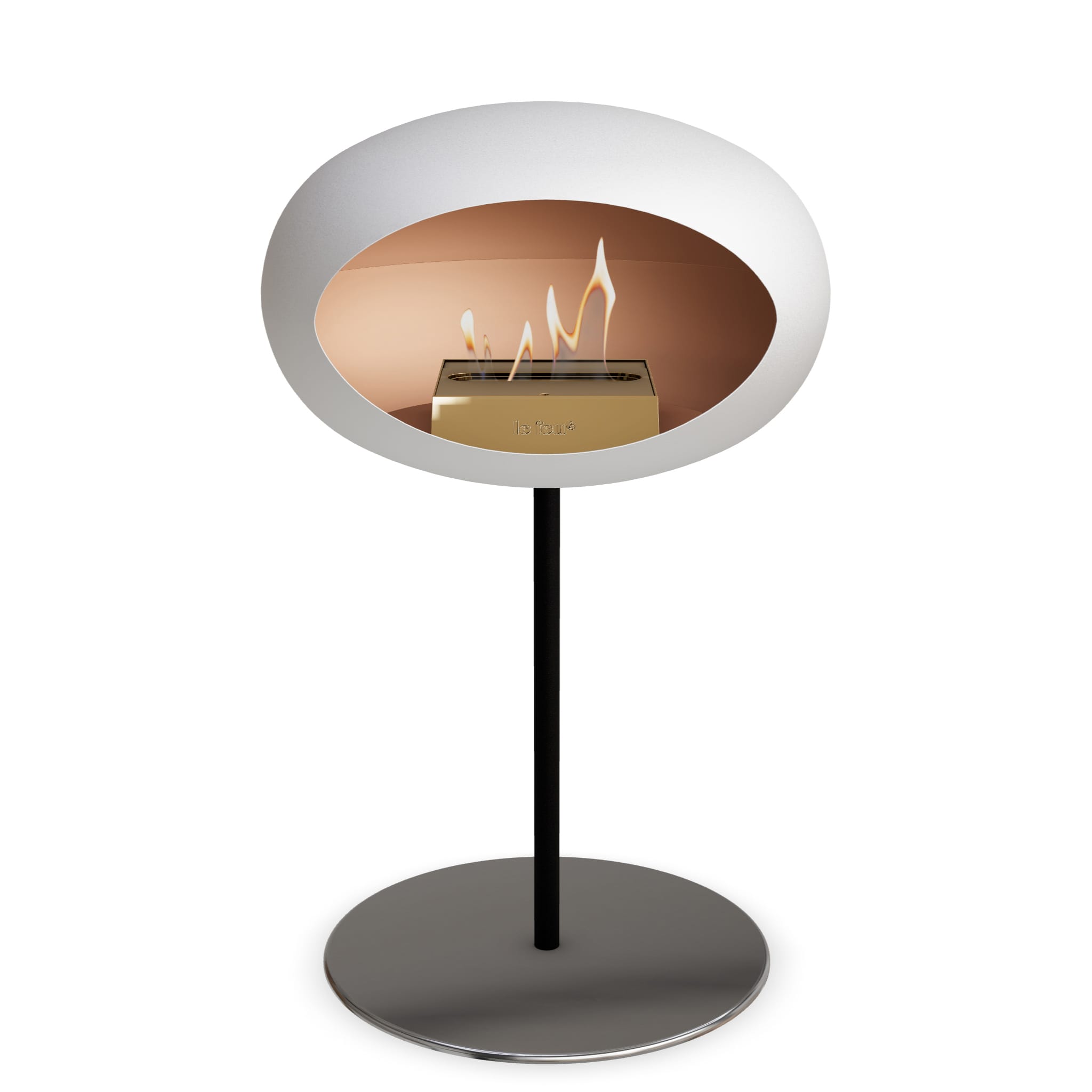 Le Feu Steel Low Dome - White
