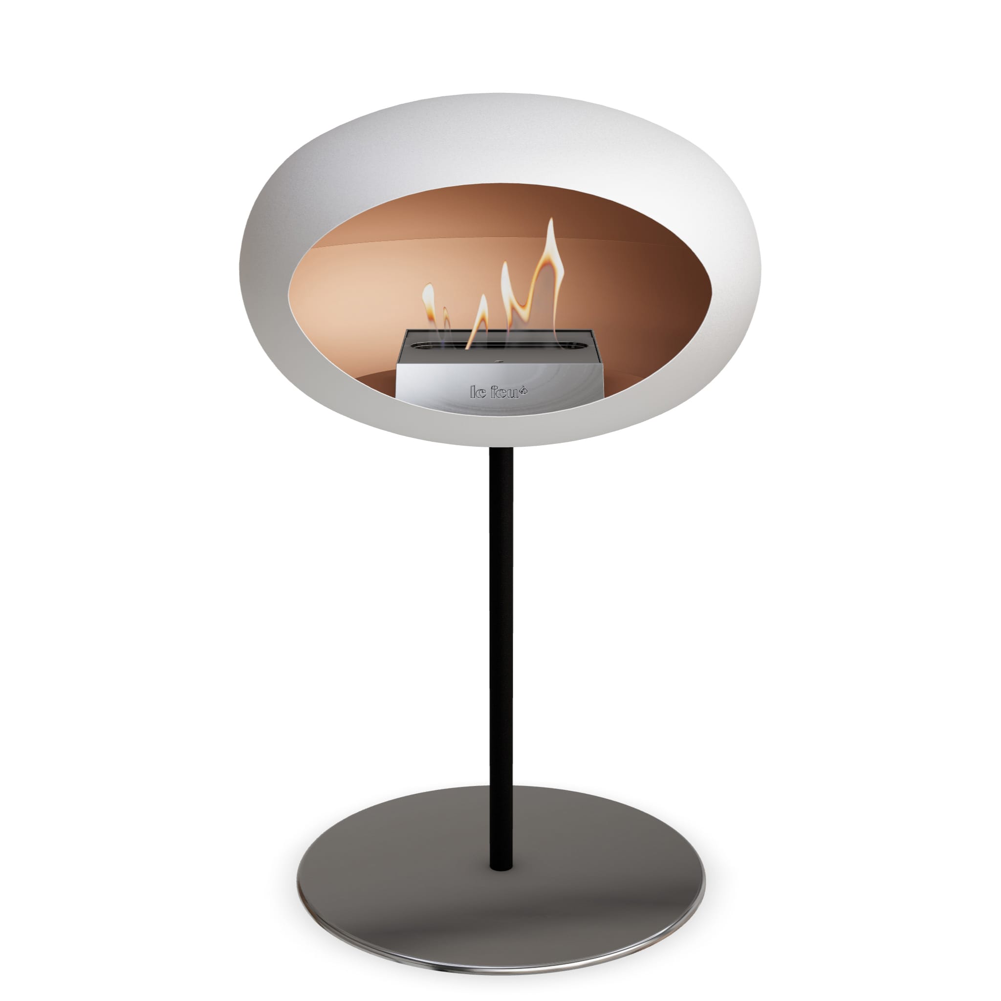 Le Feu Steel Low Dome - White