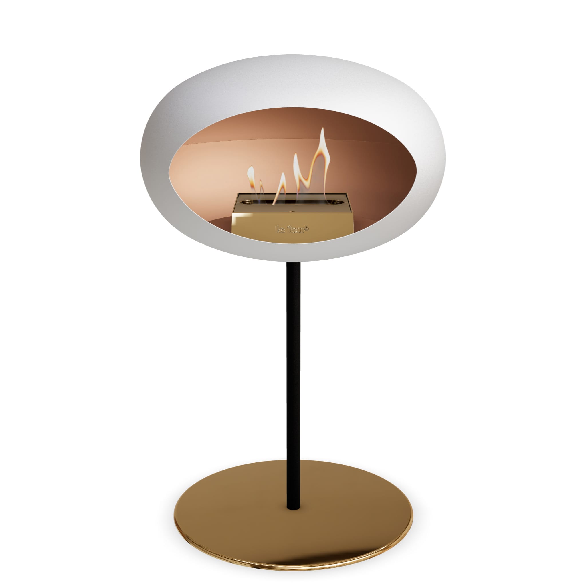 Le Feu Steel Low Dome - White