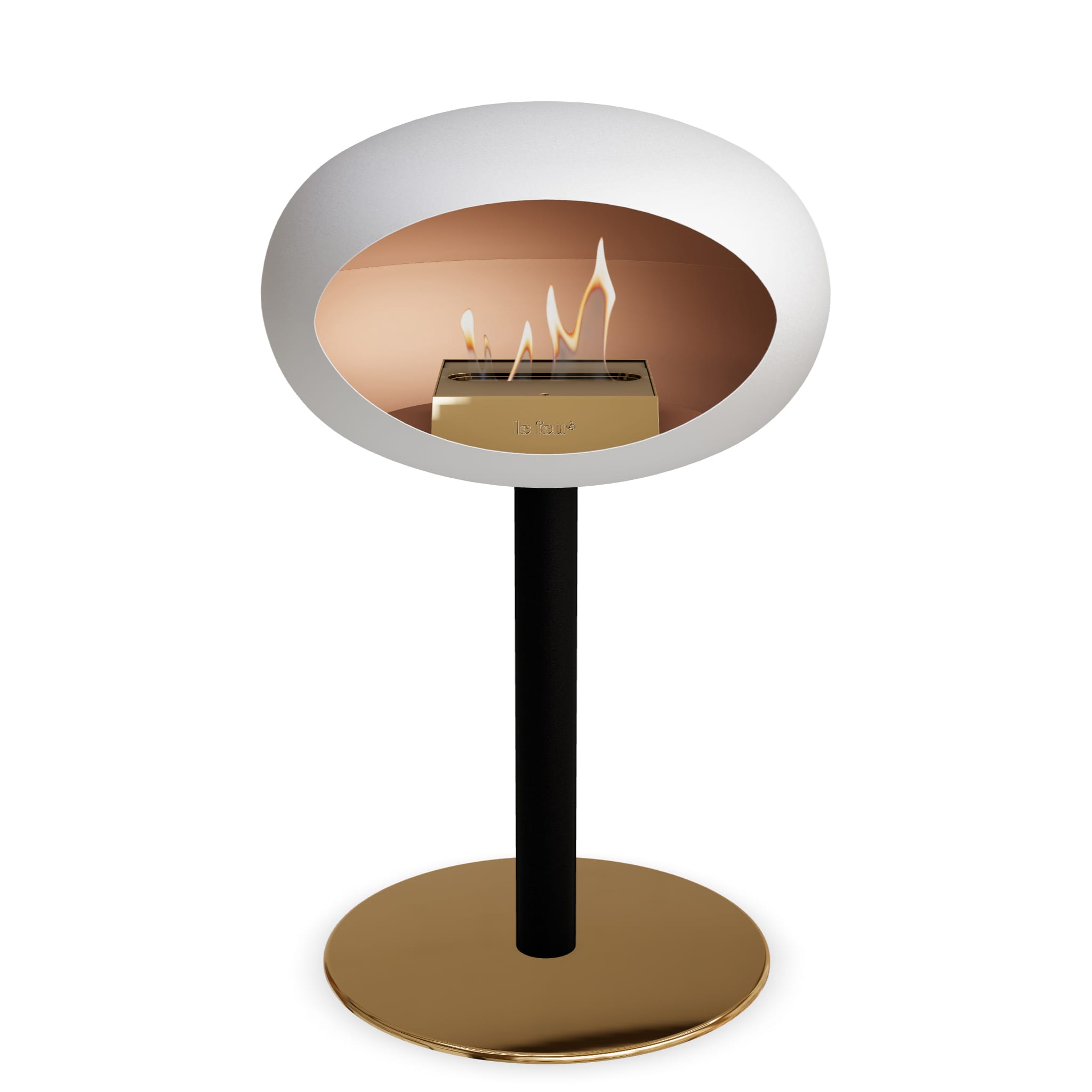 Le Feu Steel Low Dome - White