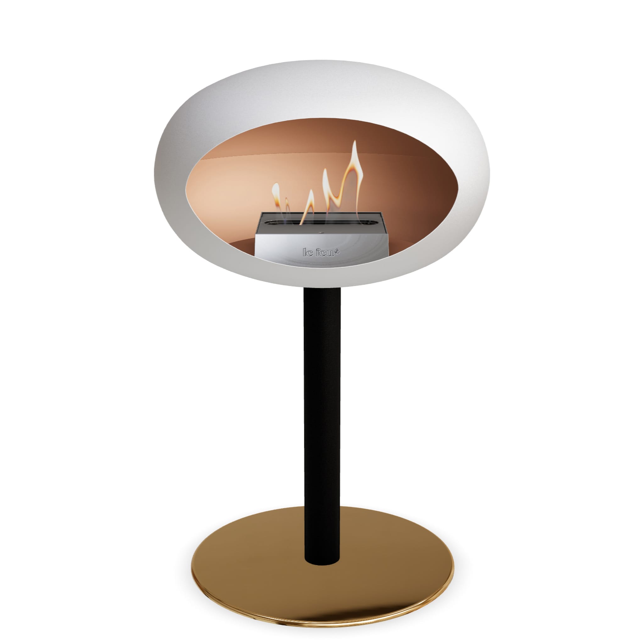 Le Feu Steel Low Dome - White