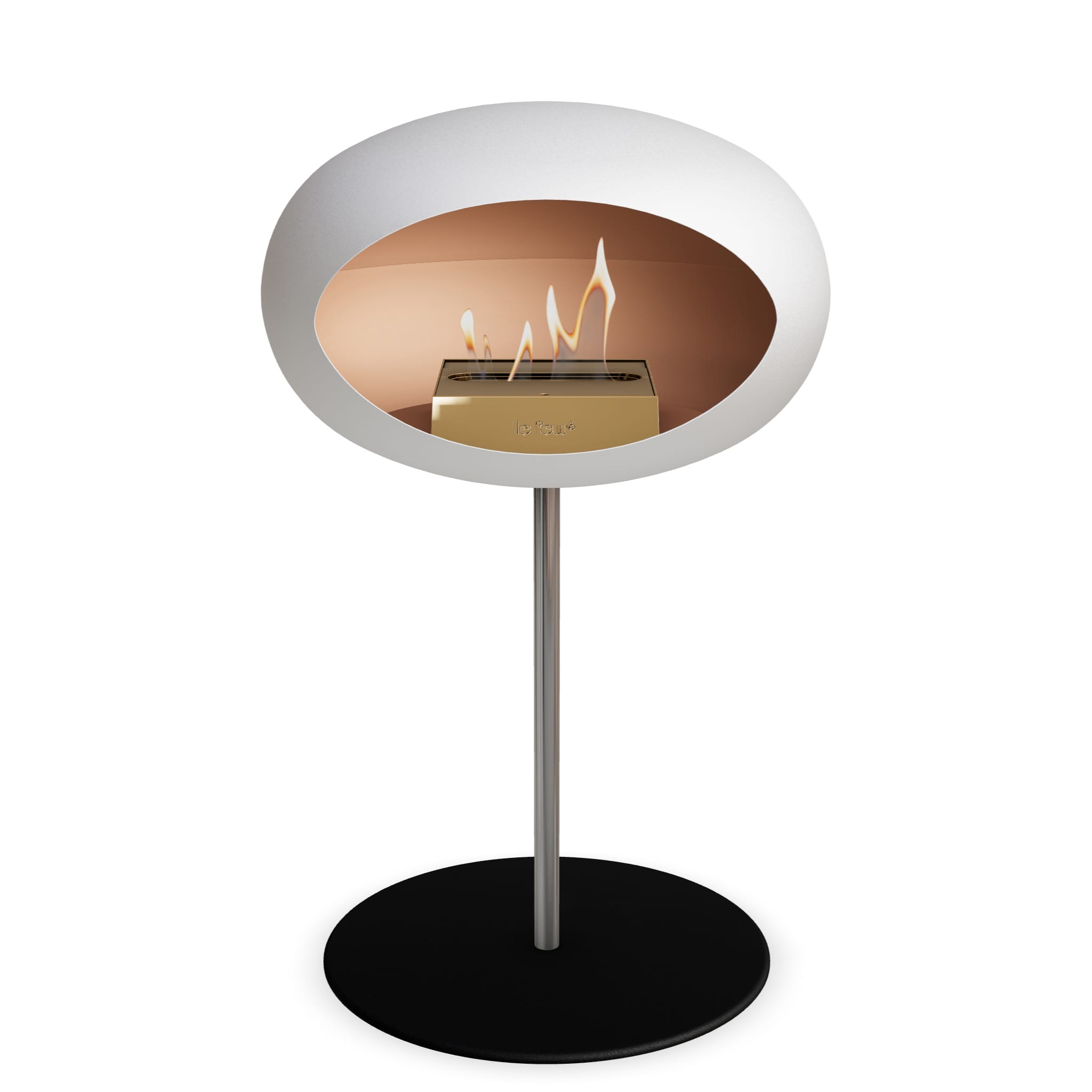 Le Feu Steel Low Dome - White