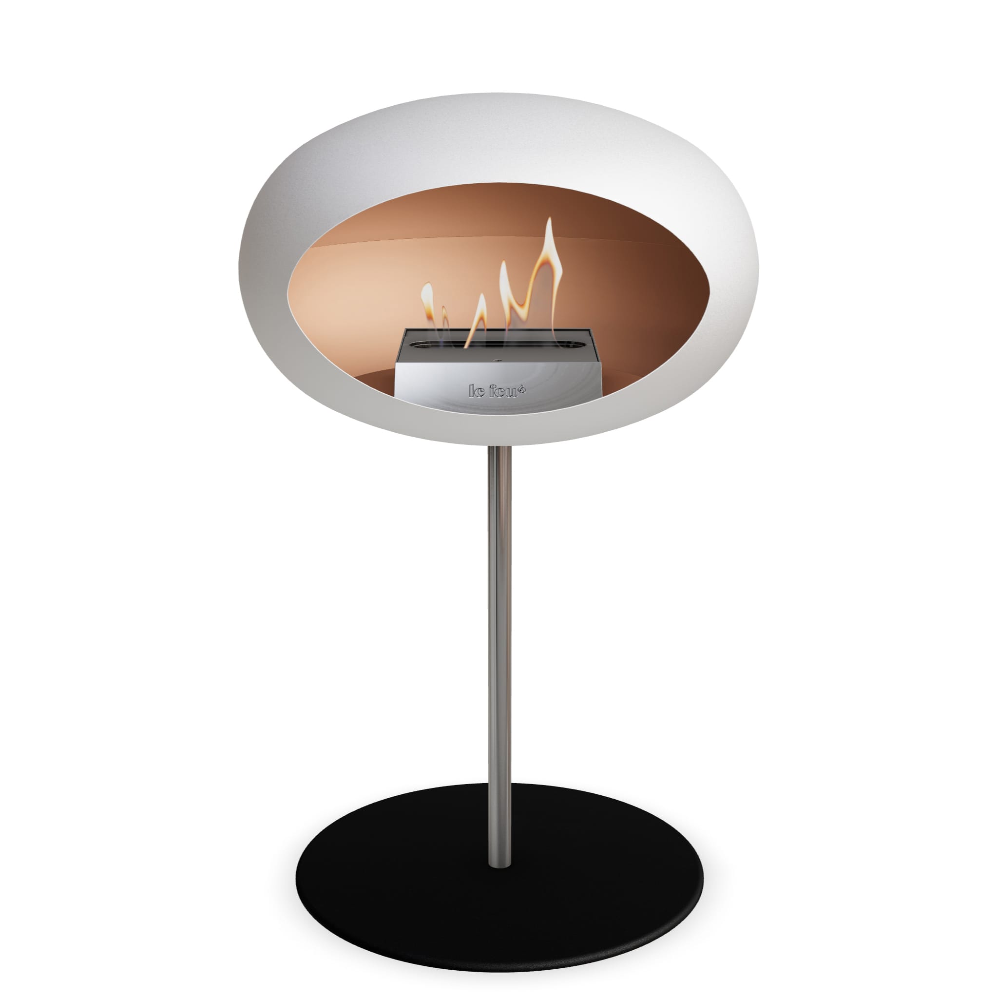 Le Feu Steel Low Dome - White