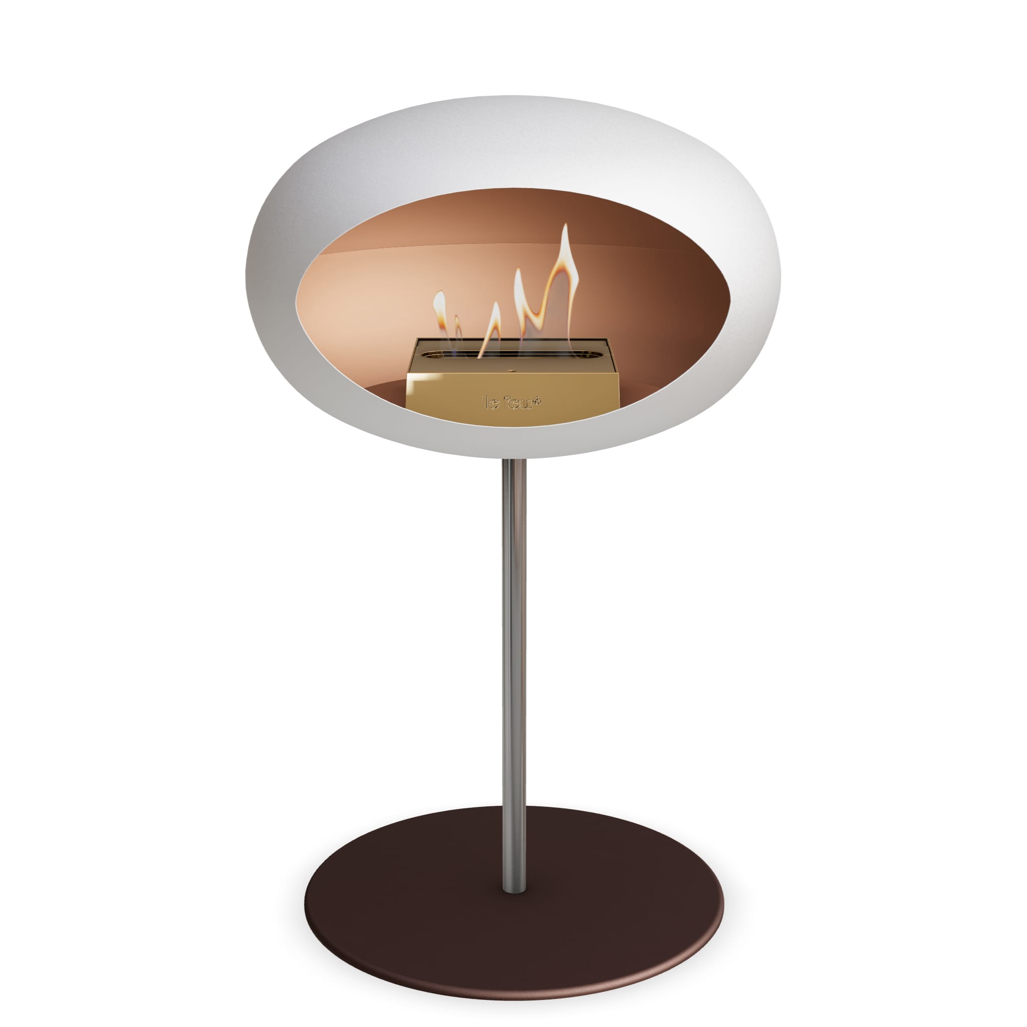 Le Feu Steel Low Dome - White