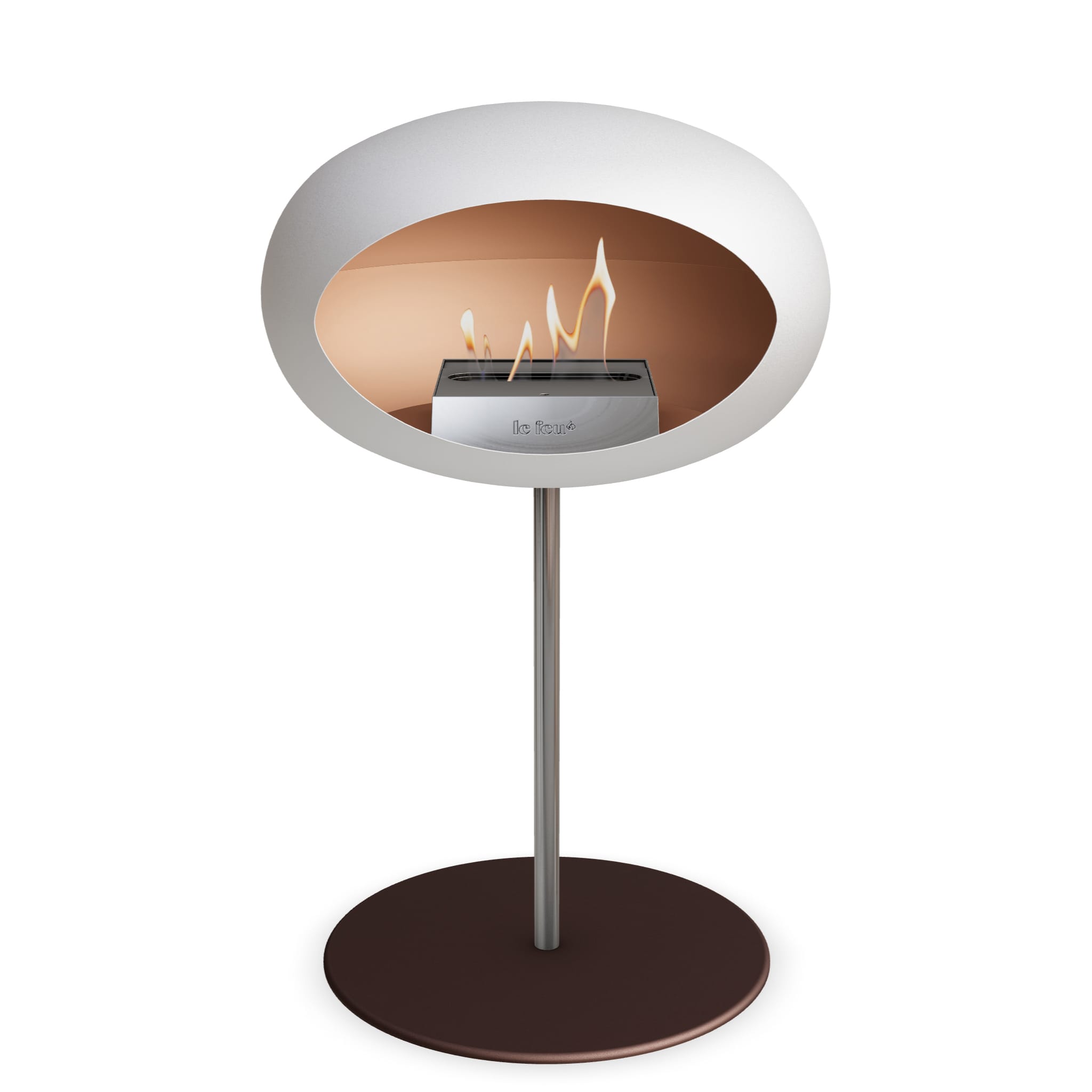 Le Feu Steel Low Dome - White