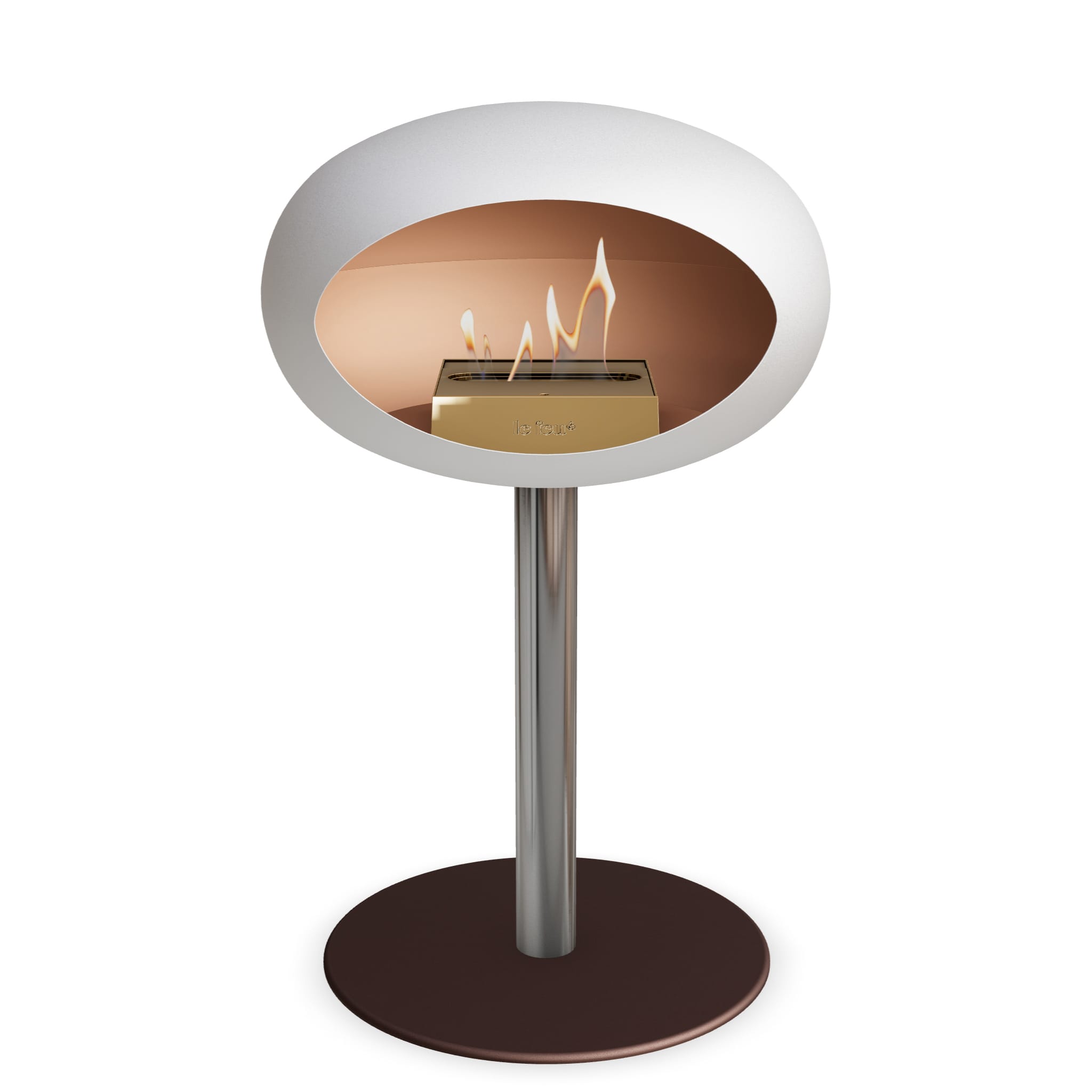 Le Feu Steel Low Dome - White