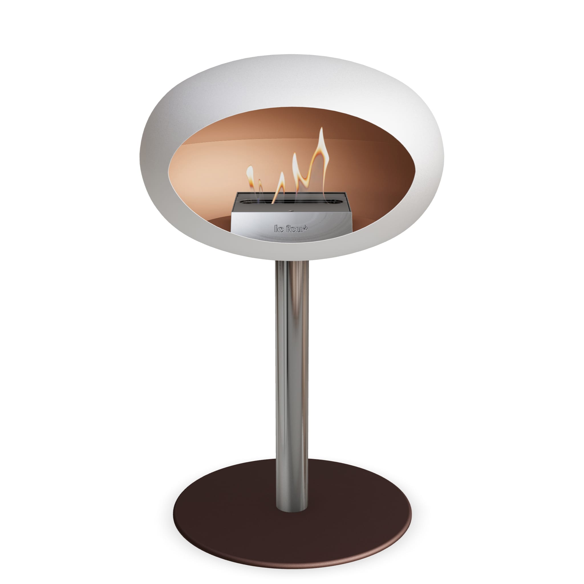 Le Feu Steel Low Dome - White