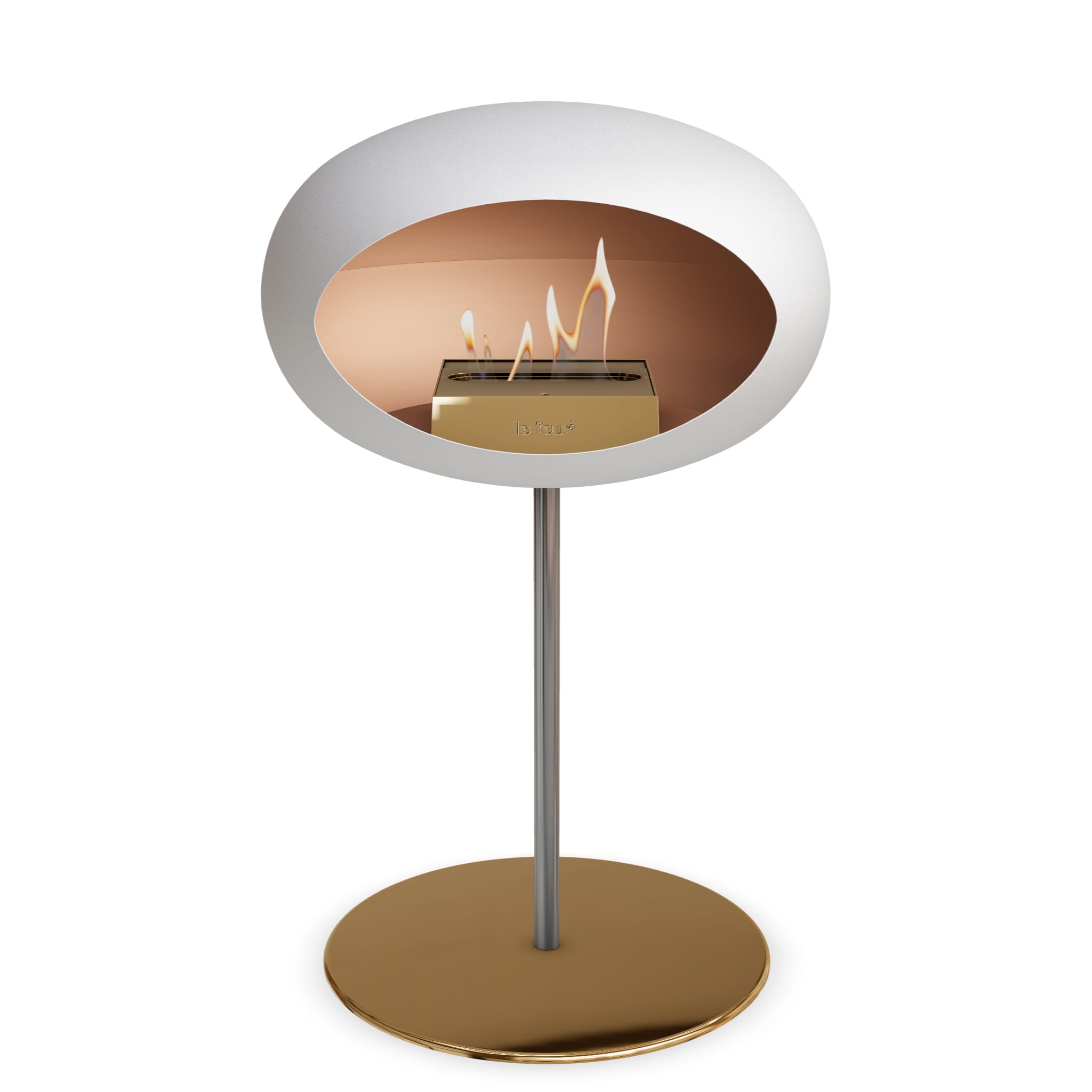 Le Feu Steel Low Dome - White