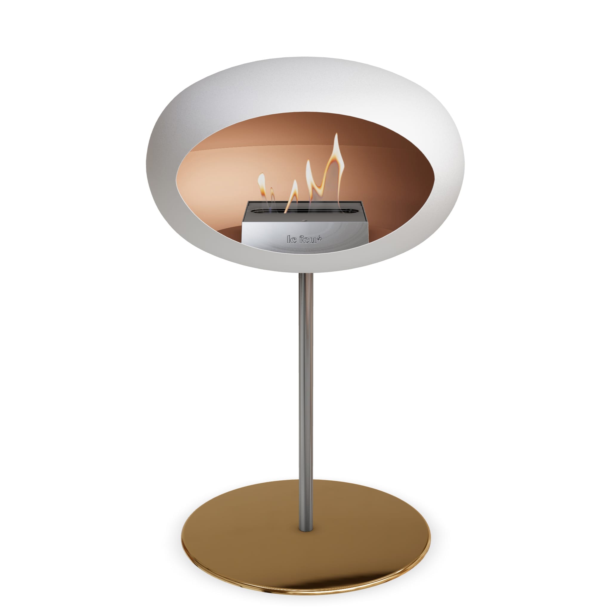 Le Feu Steel Low Dome - White