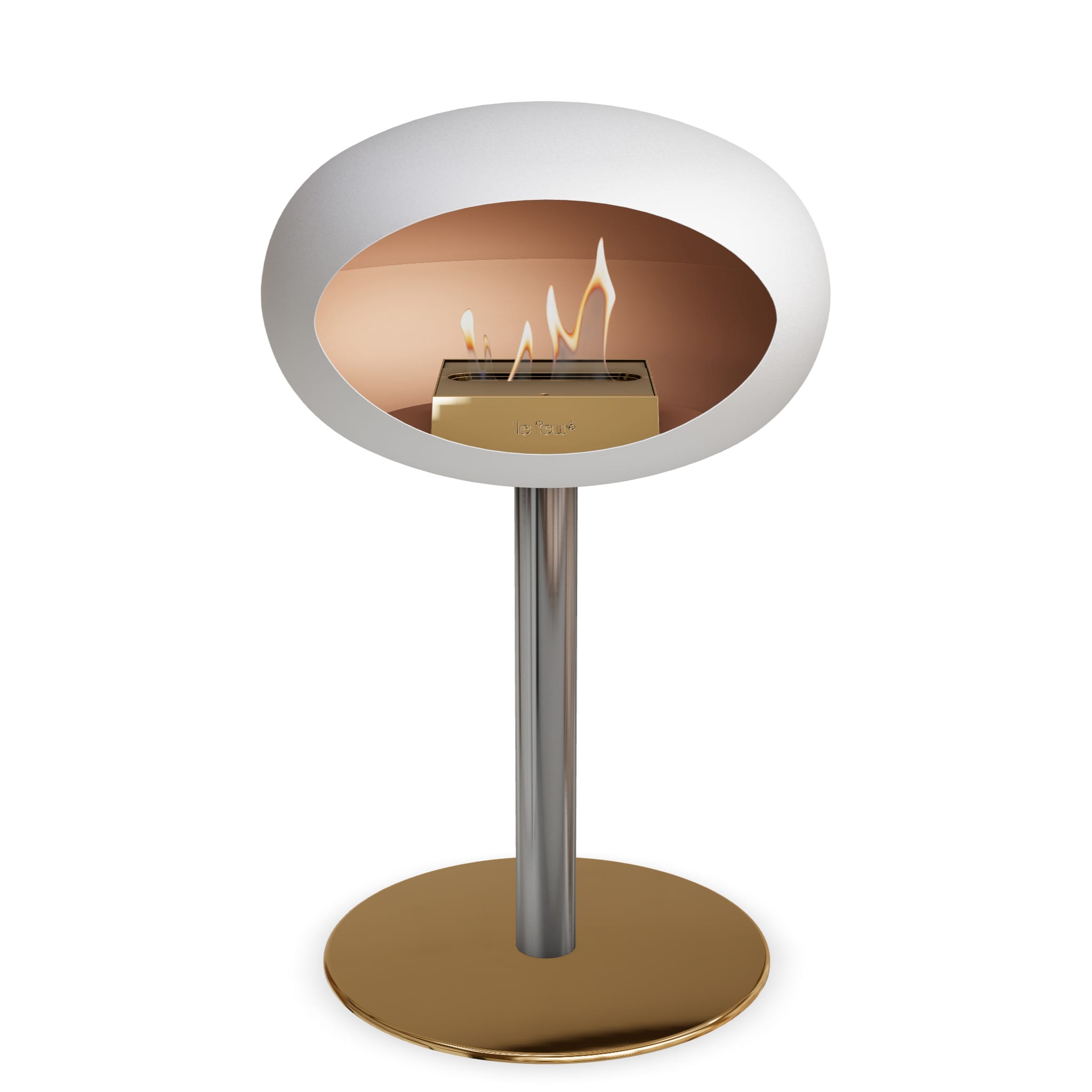 Le Feu Steel Low Dome - White