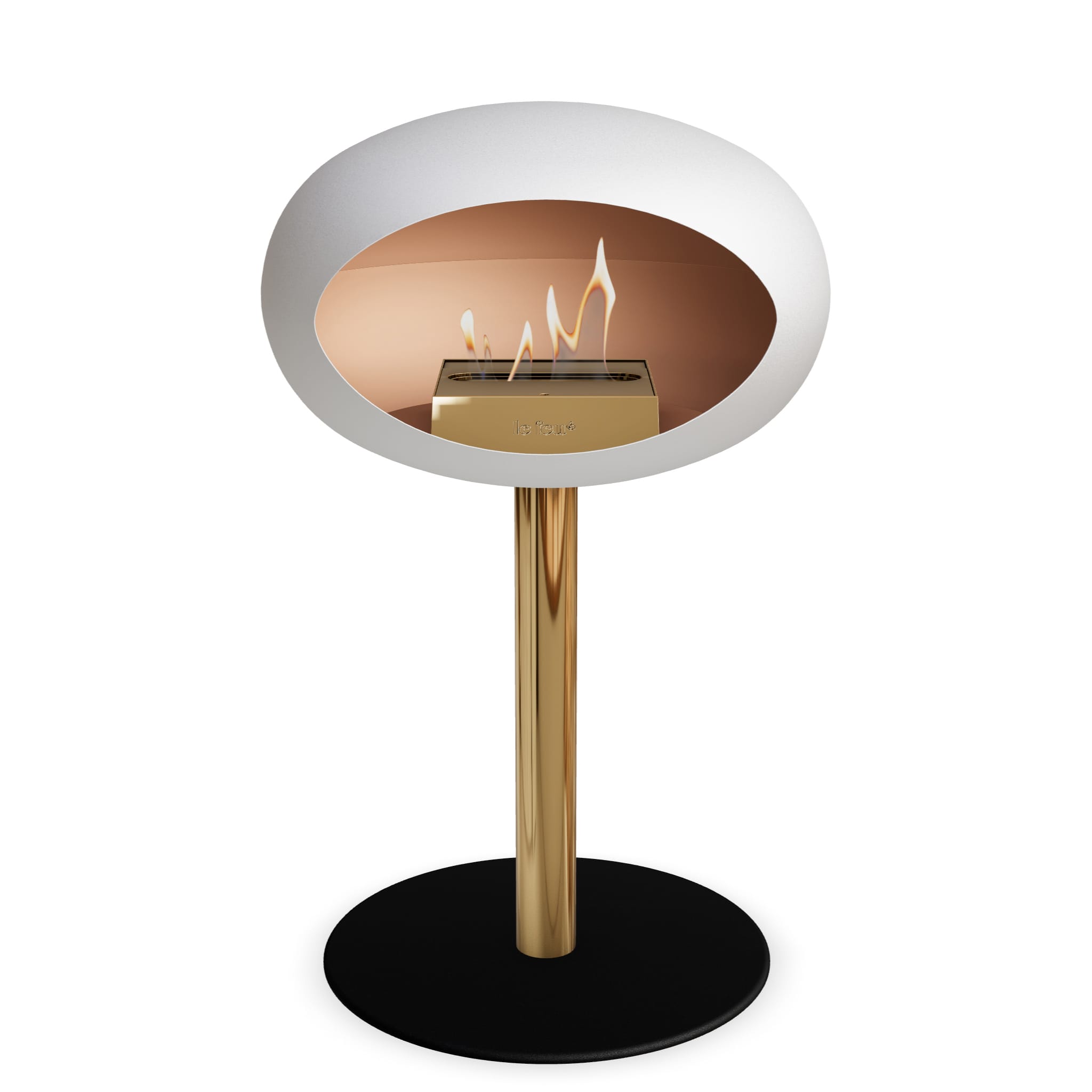 Le Feu Steel Low Dome - White