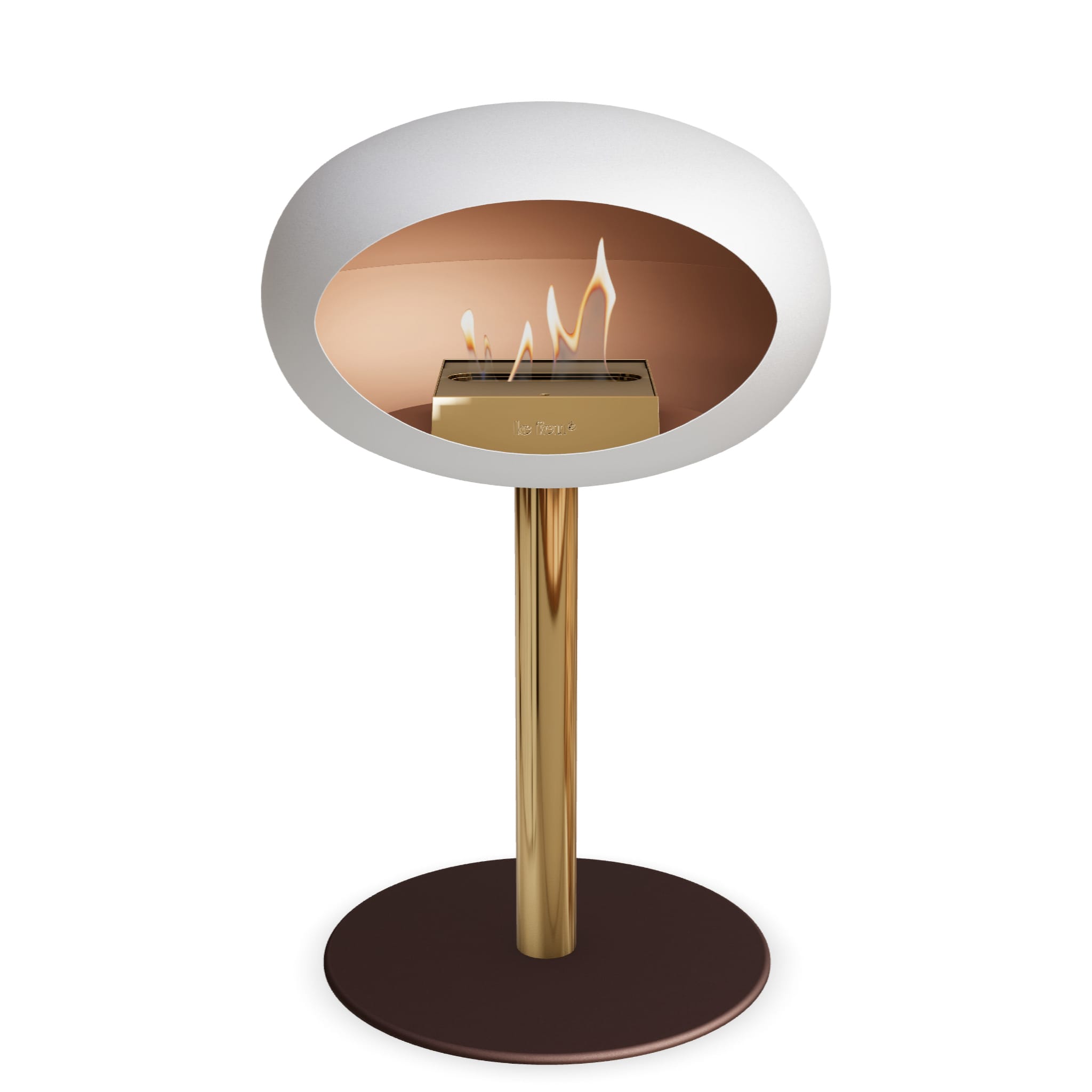 Le Feu Steel Low Dome - White