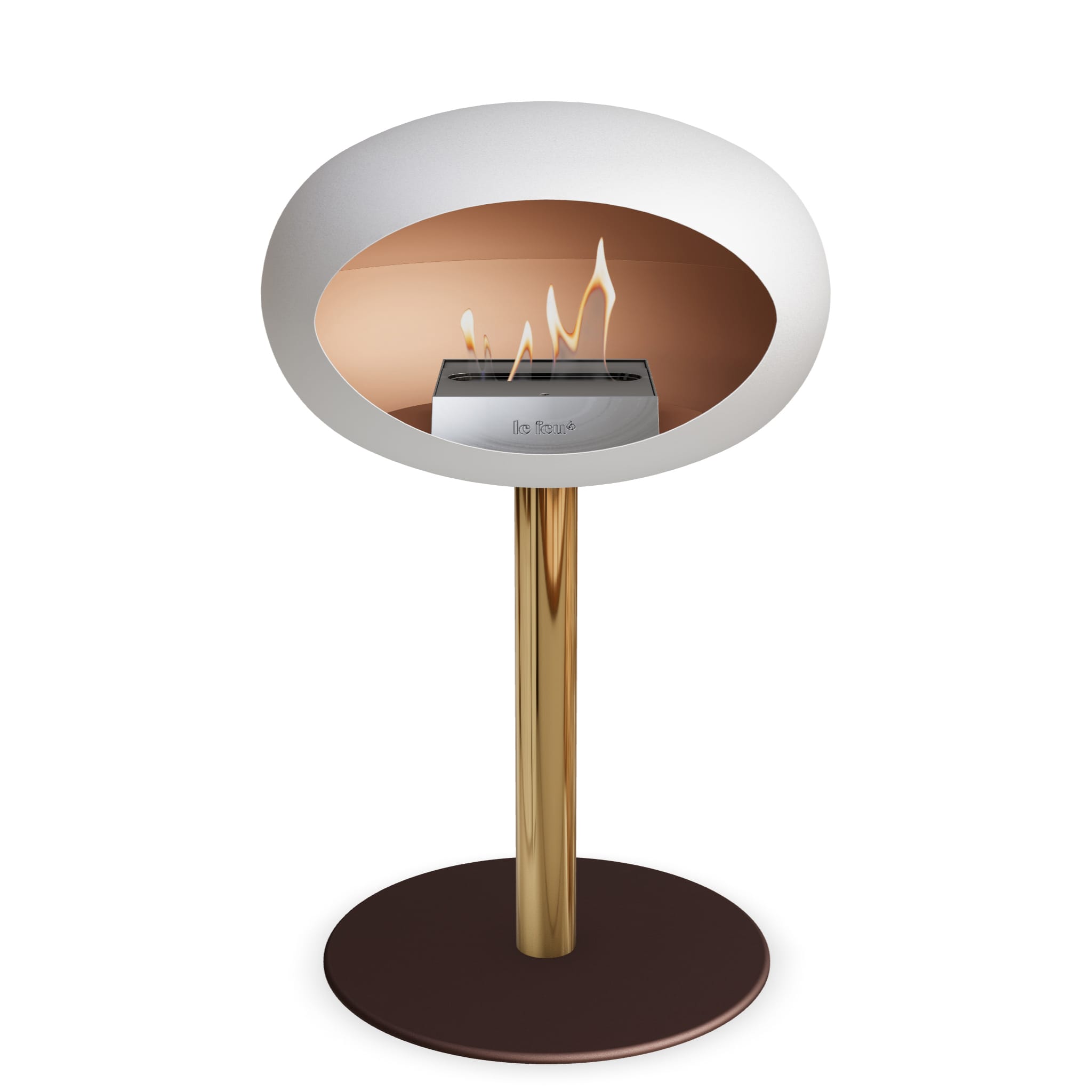 Le Feu Steel Low Dome - White