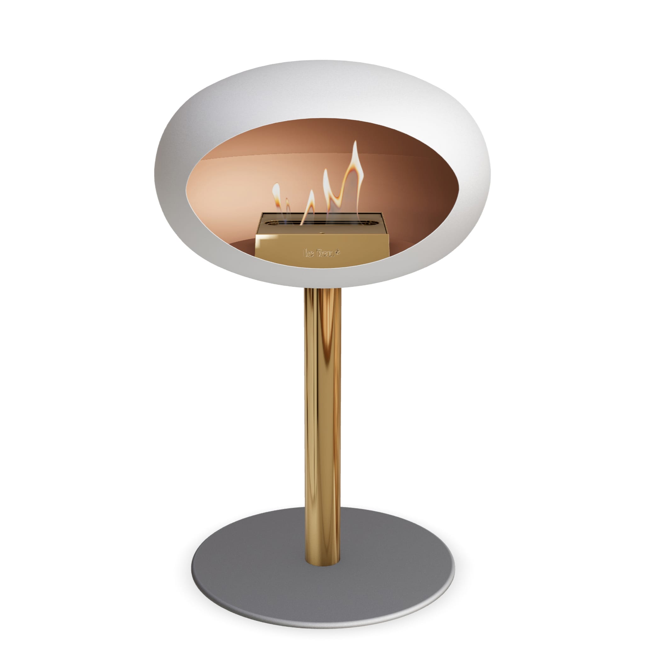 Le Feu Steel Low Dome - White