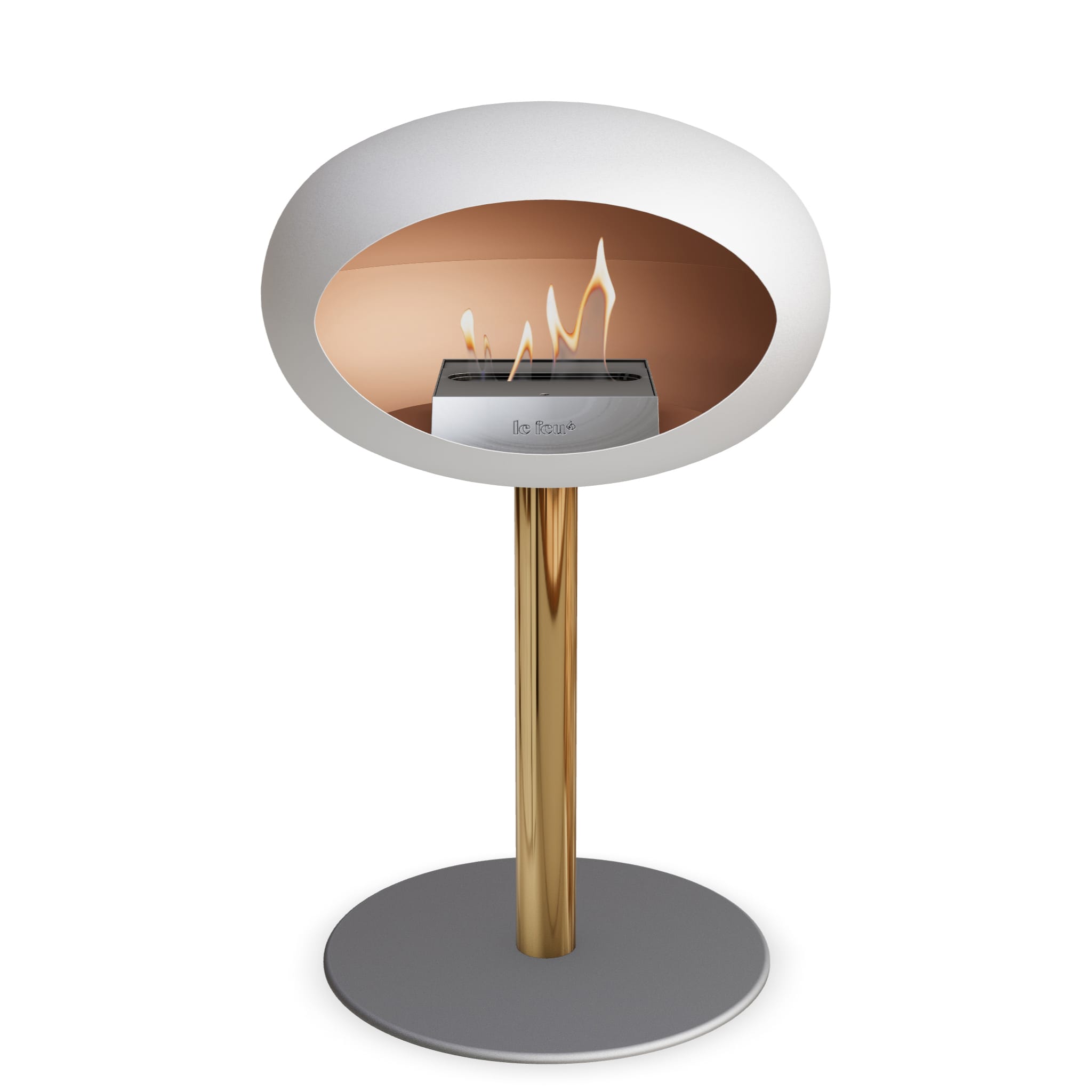 Le Feu Steel Low Dome - White