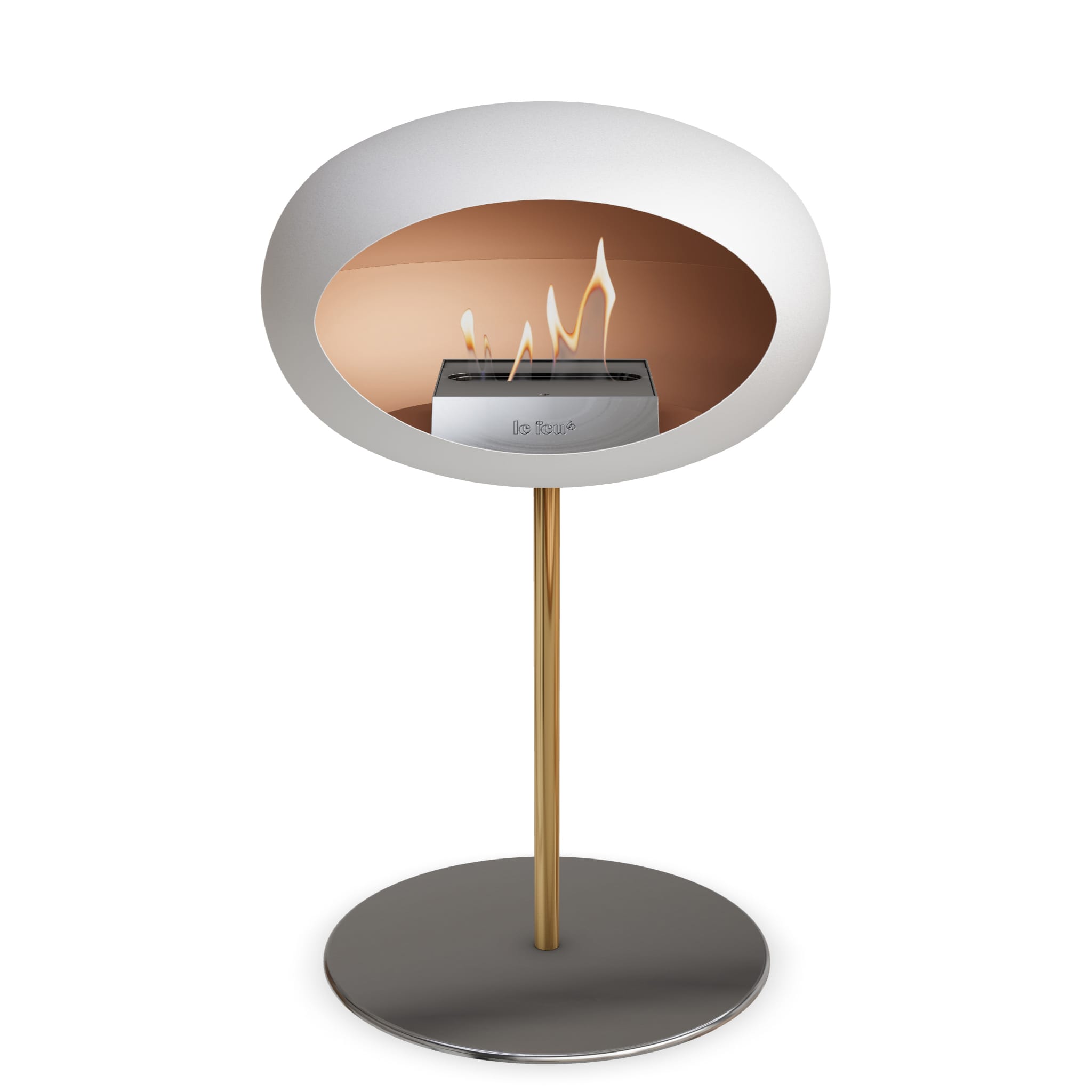 Le Feu Steel Low Dome - White