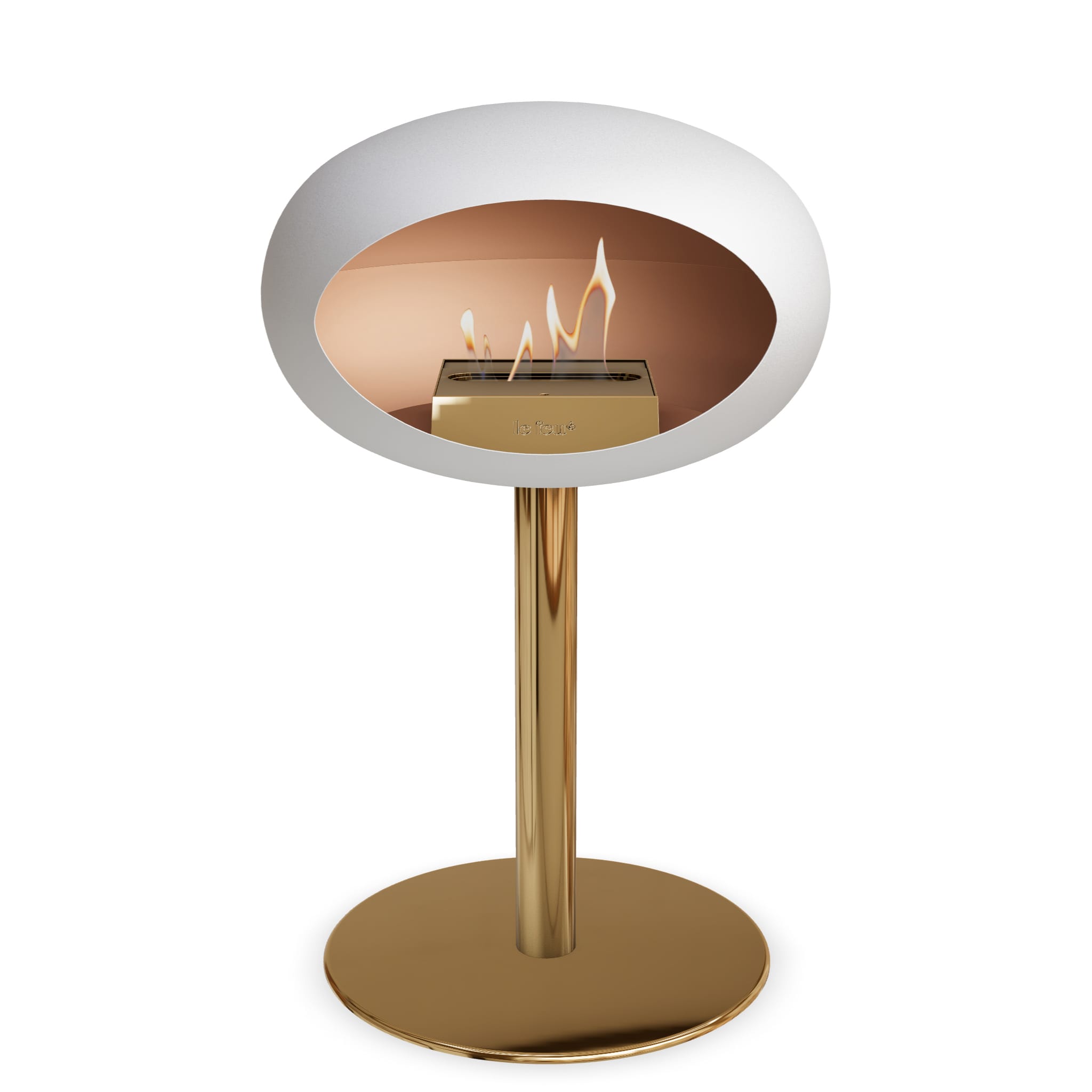 Le Feu Steel Low Dome - White