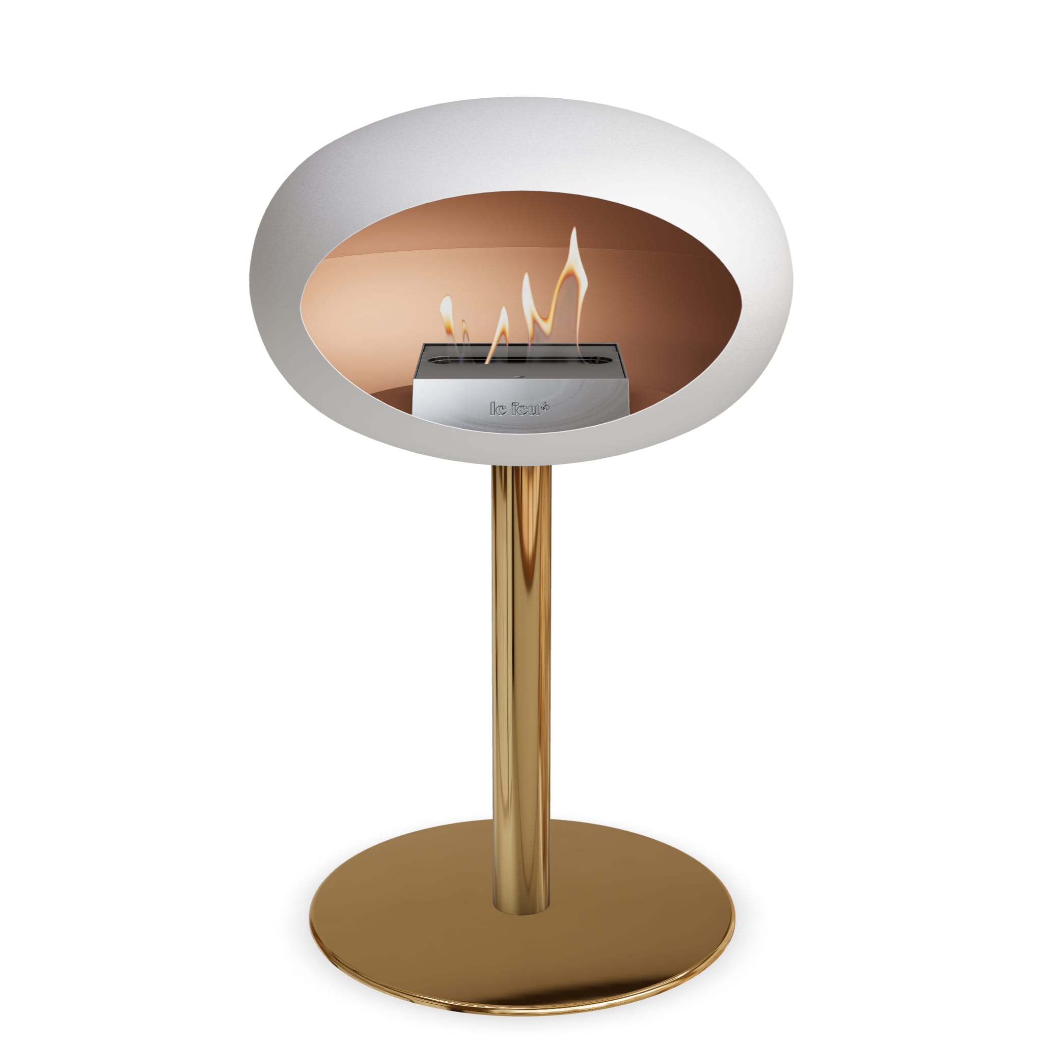 Le Feu Steel Low Dome - White