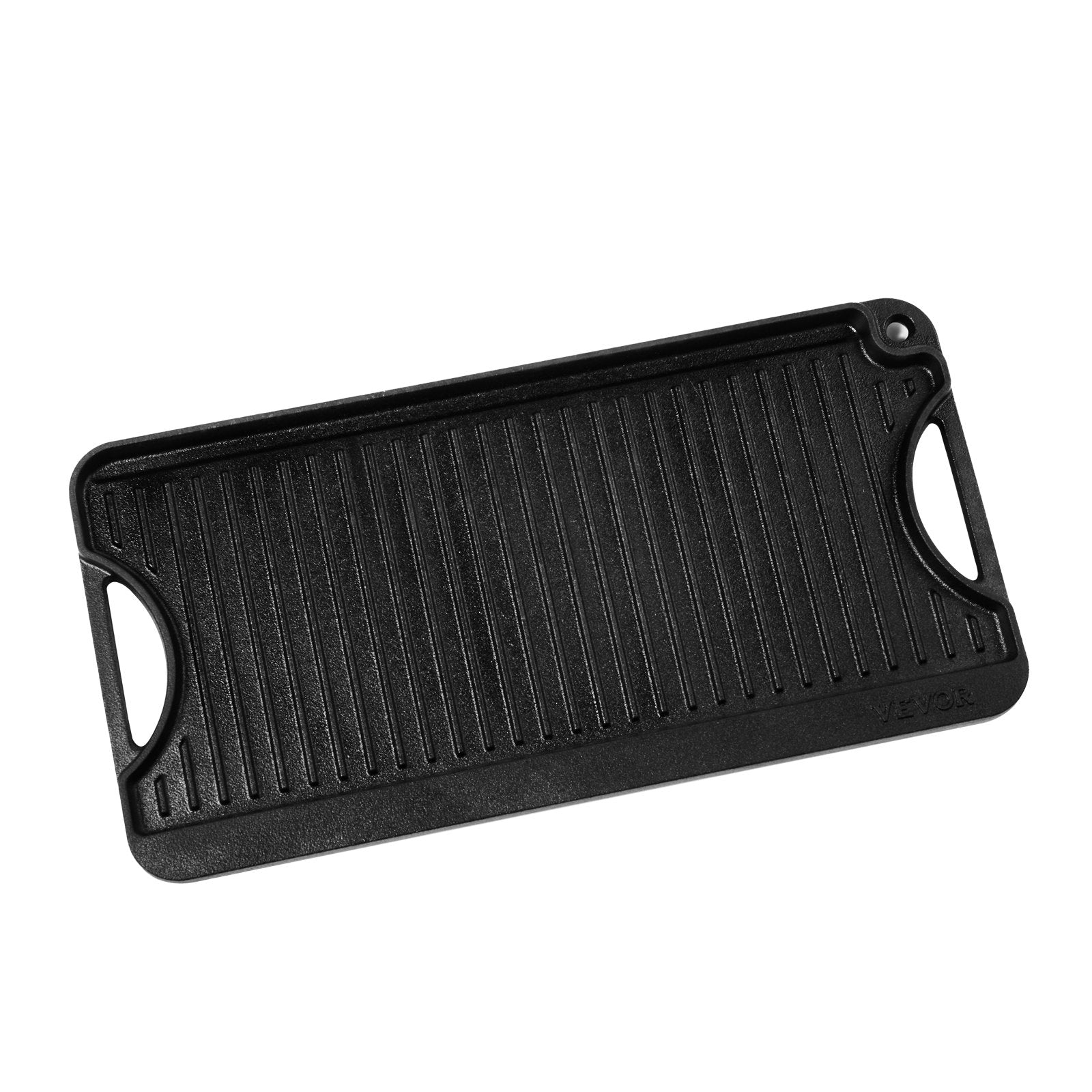 VEVOR 20x10 in Reversible Grill Griddle Pre-Seasoned BBQ Pan Cast Iron