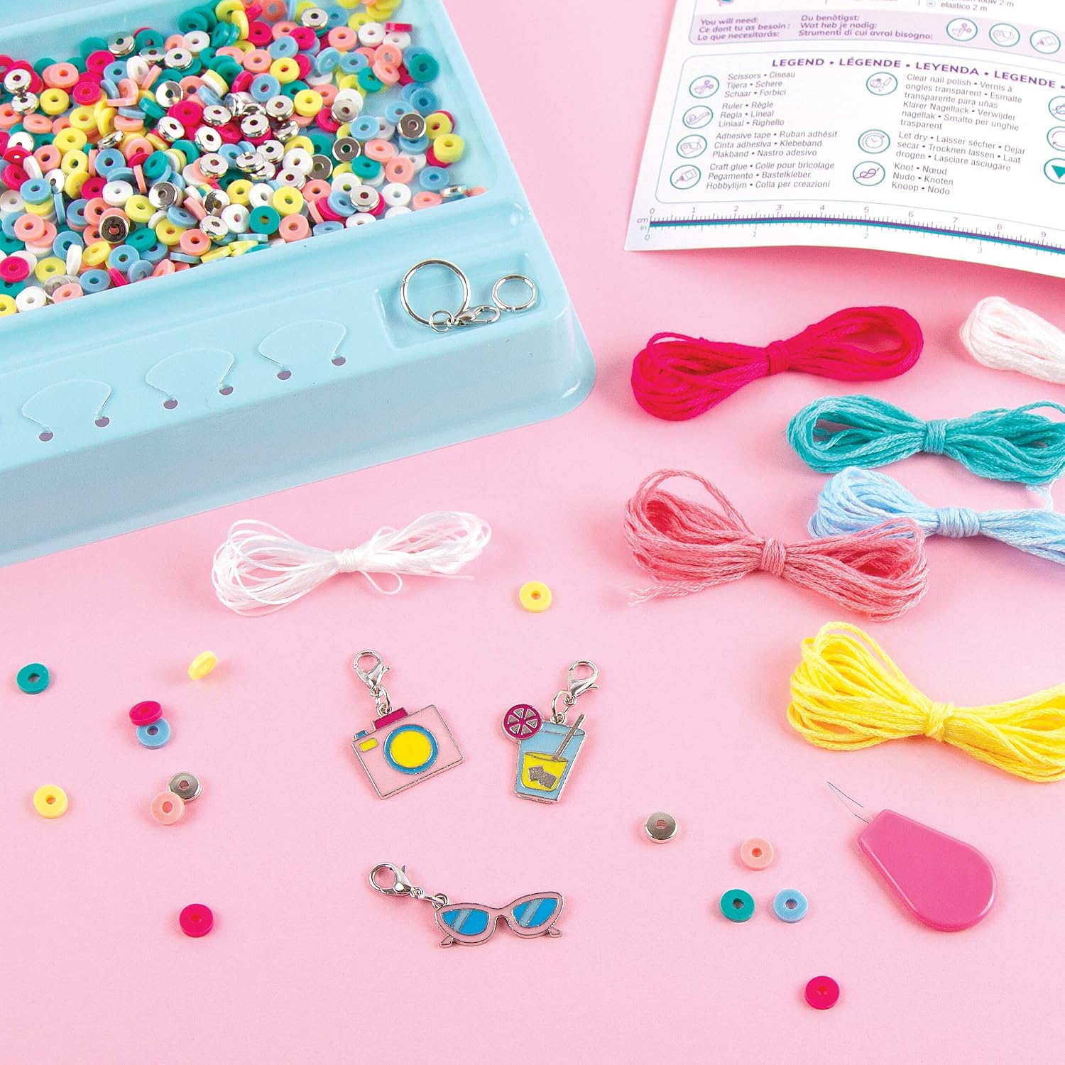 Back of the Make It Real Summer Vibes bracelet kit package